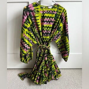 Rhode Ella dress - green ripple